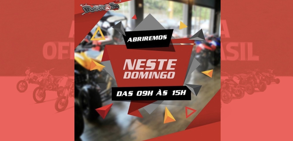 Abriremos nesse Domingo